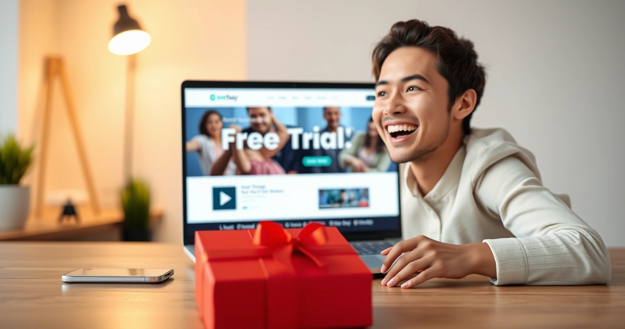 Teste IPTV grátis — pessoa assistindo streaming em período de teste